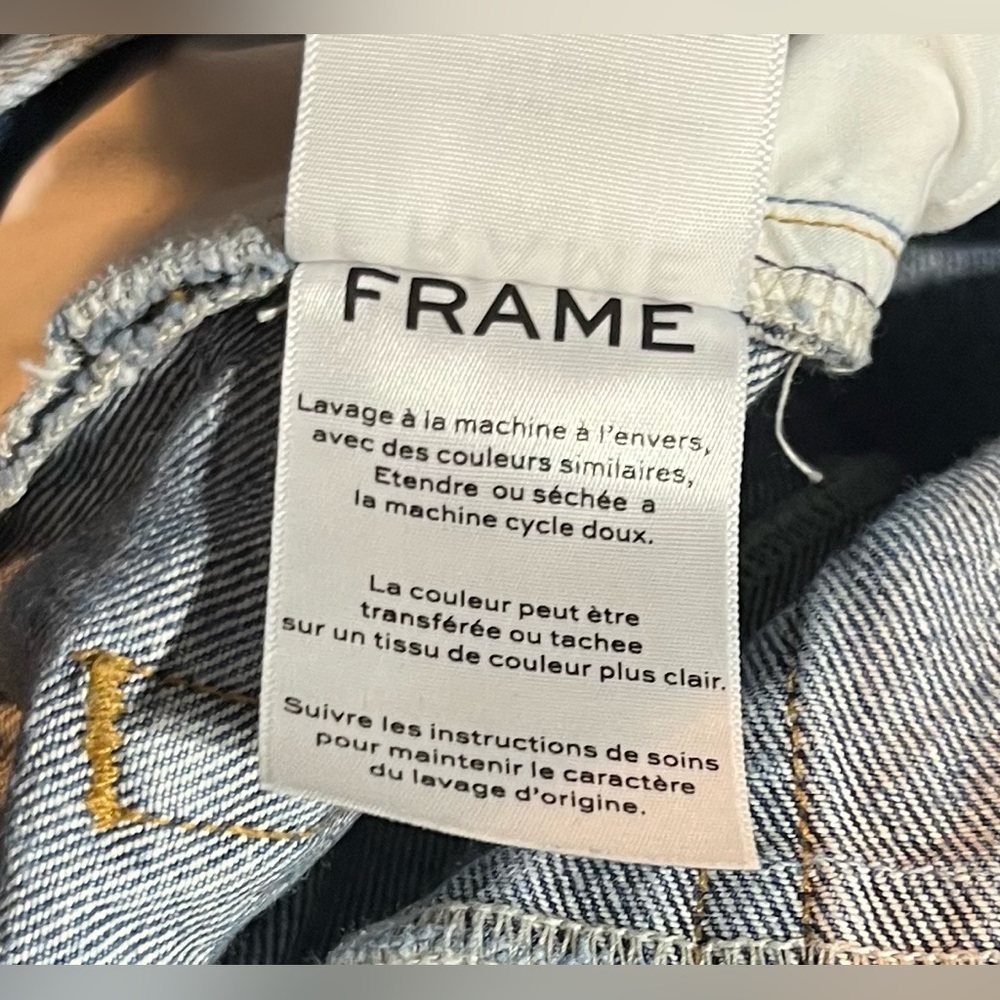 FRAME‎ Rigid Re-Release Skinny Crop Zipper Front Distressed Jeans Size 29 - Picture 9 of 9
